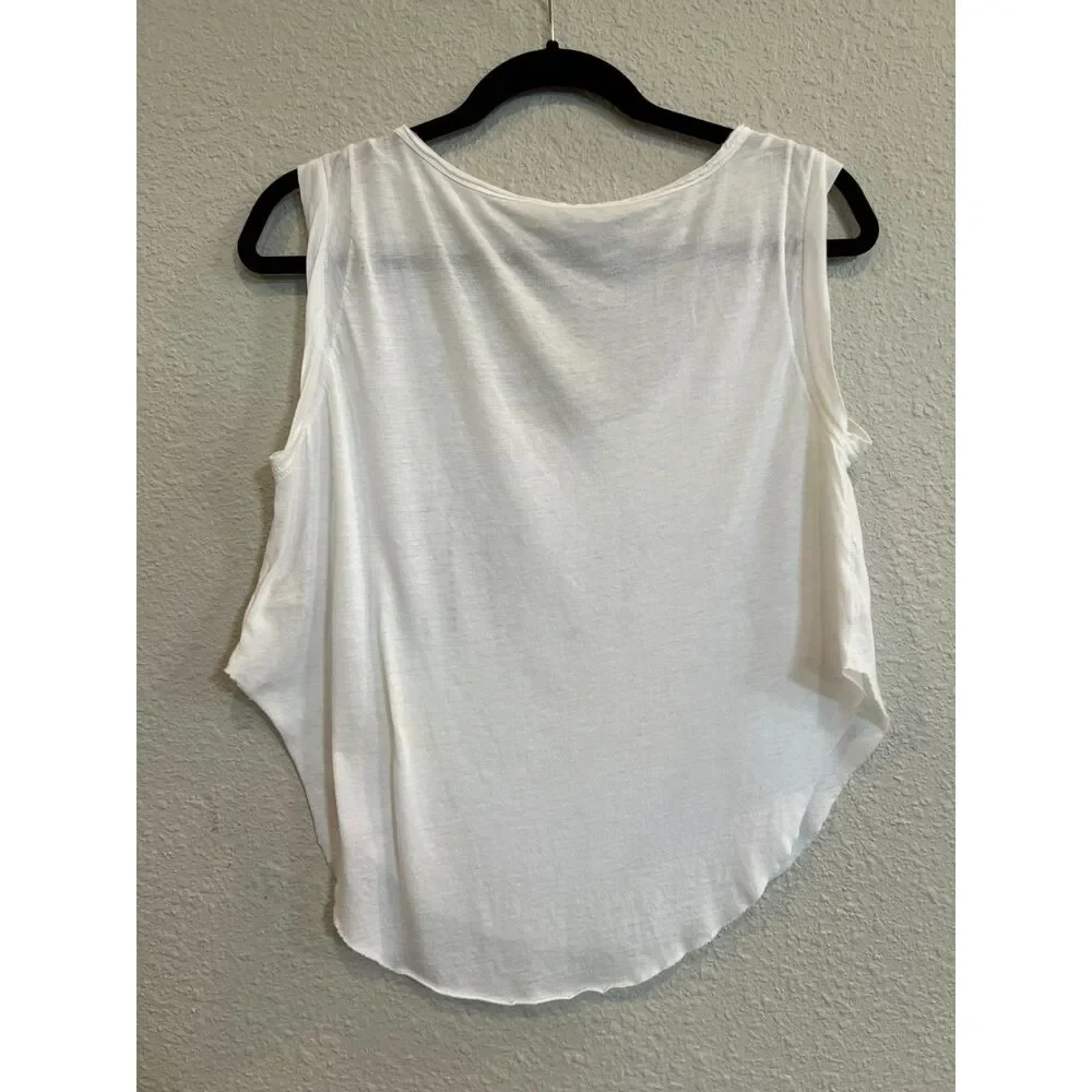#970 Free People We The Free Tank Top White Amour Size XS - Picture 4 of 6